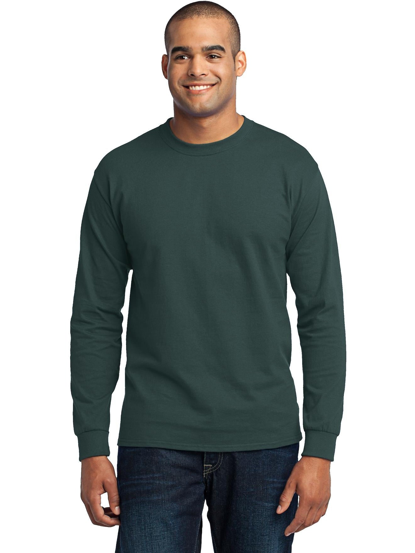 no-logo Port & Company Long Sleeve Core Blend Tee-Regular-Port & Company-Thread Logic