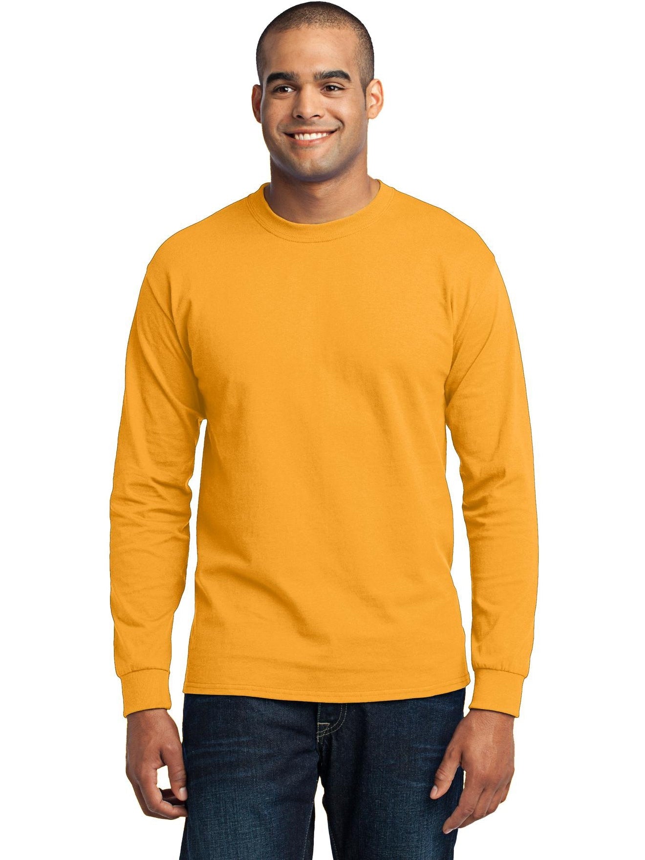 no-logo Port & Company Long Sleeve Core Blend Tee-Regular-Port & Company-Thread Logic