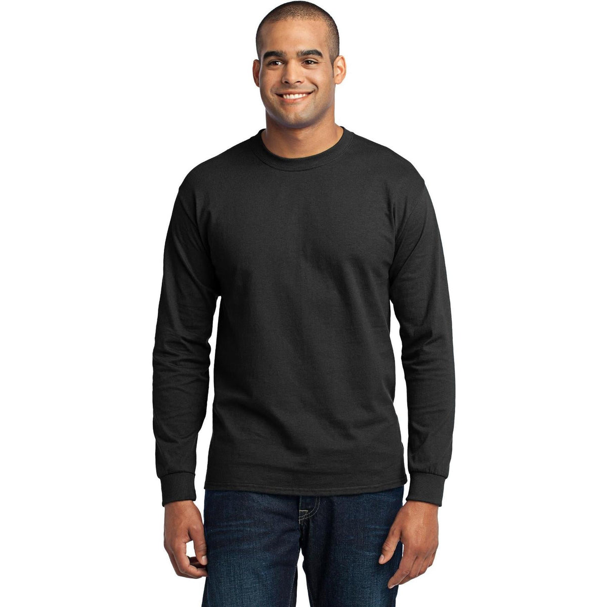 no-logo Port & Company Long Sleeve Core Blend Tee-Regular-Port & Company-Thread Logic