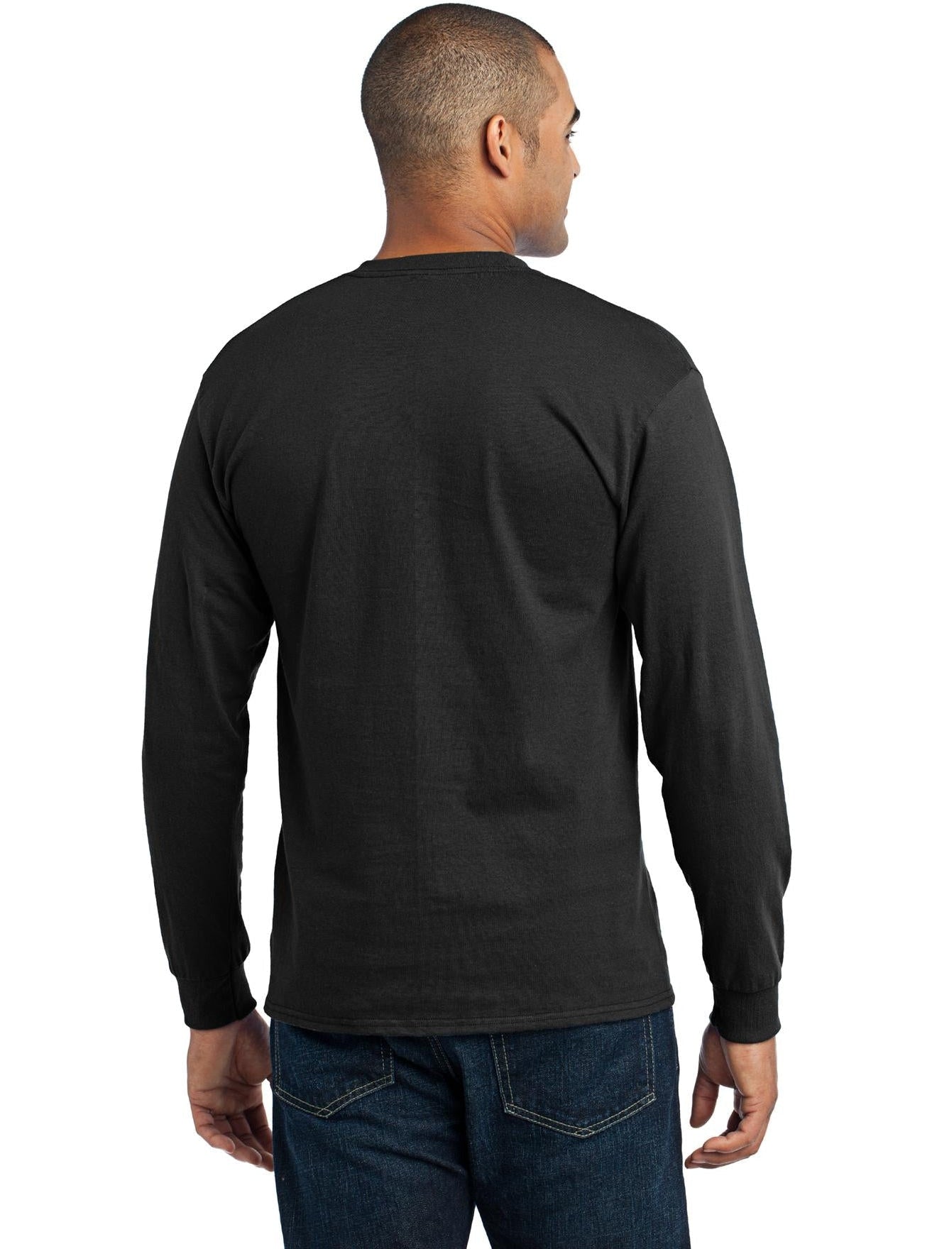 no-logo Port & Company Long Sleeve Core Blend Tee-Regular-Port & Company-Thread Logic