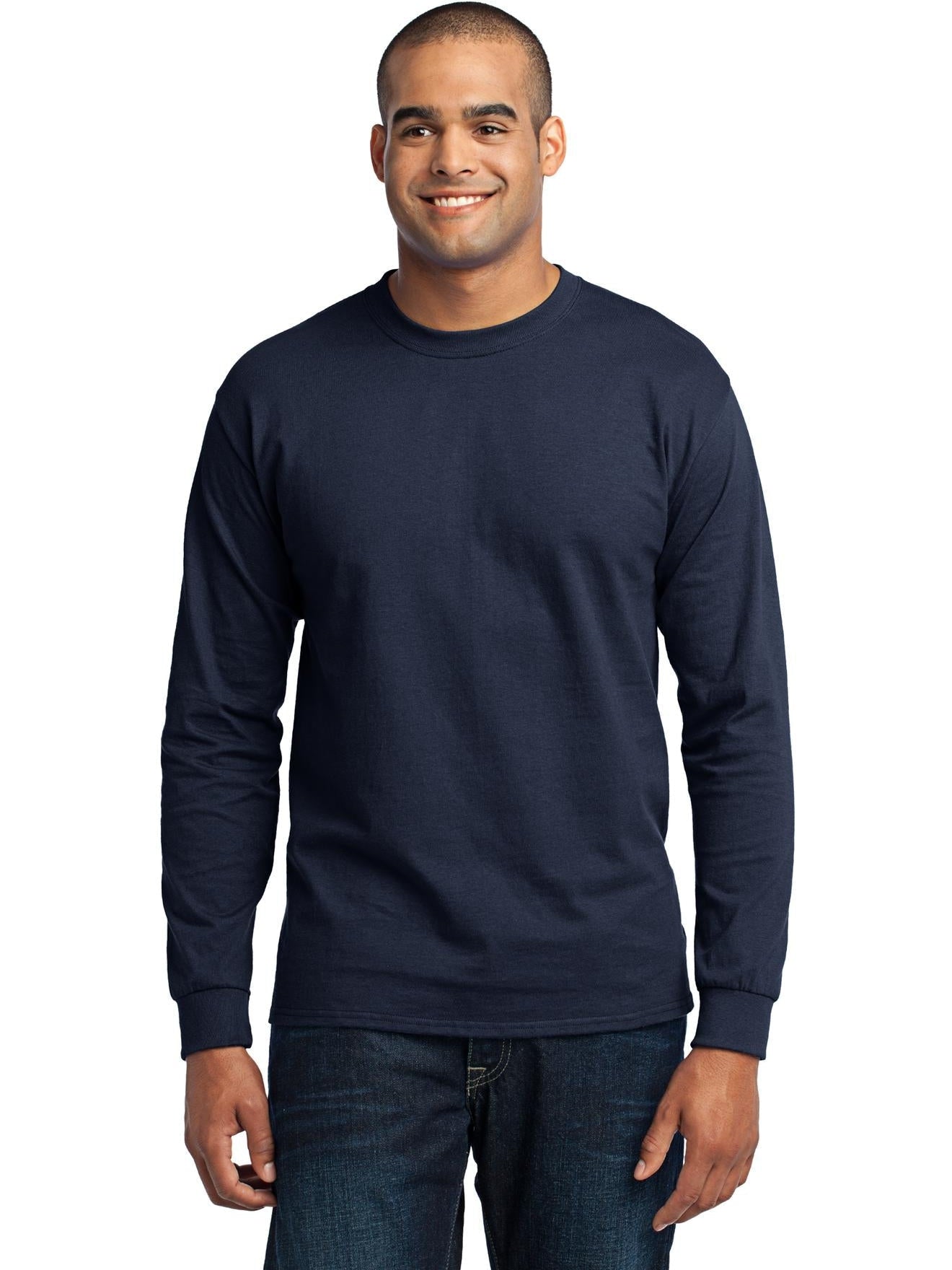 no-logo Port & Company Long Sleeve Core Blend Tee-Regular-Port & Company-Thread Logic