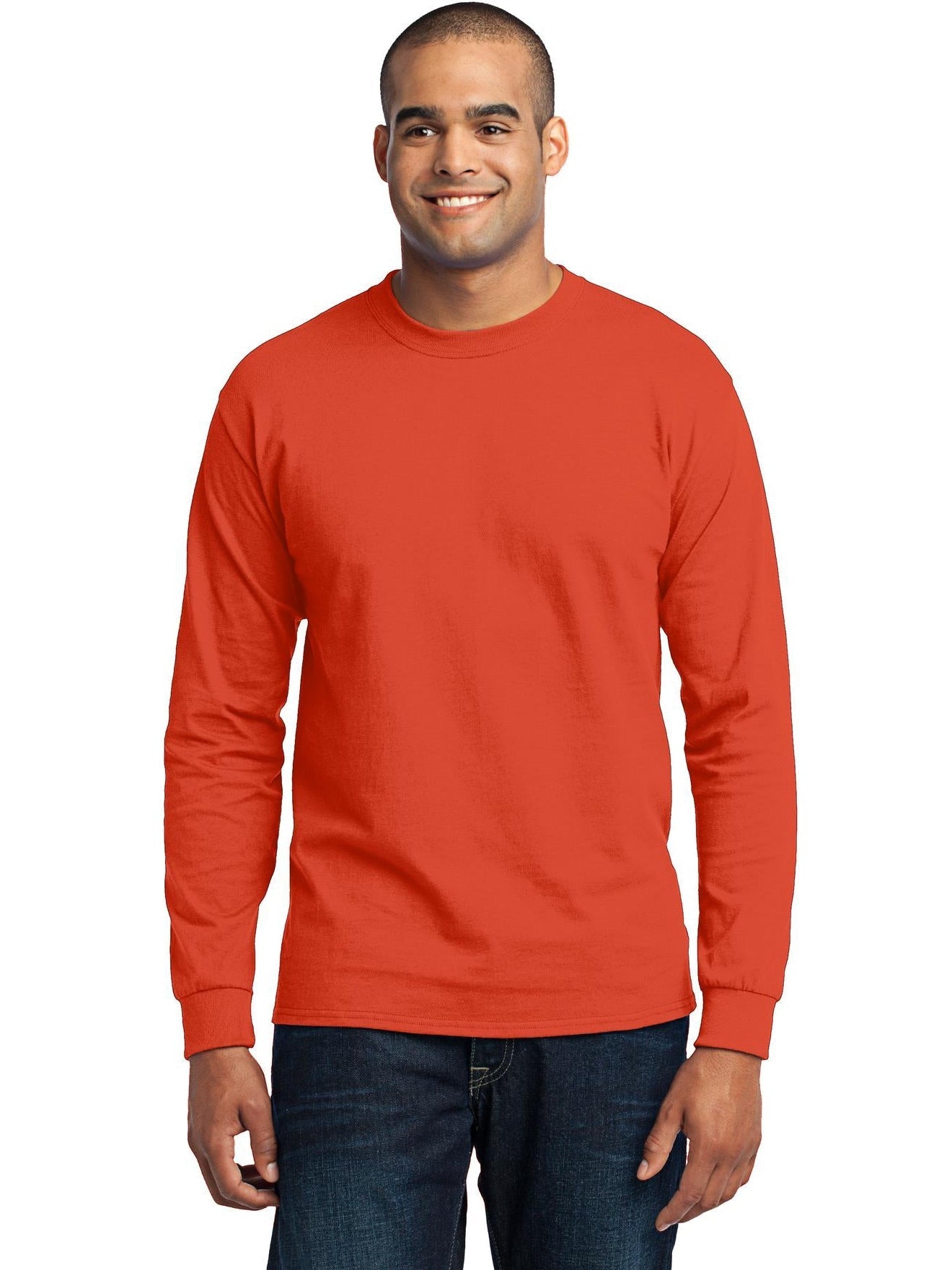 no-logo Port & Company Long Sleeve Core Blend Tee-Regular-Port & Company-Thread Logic