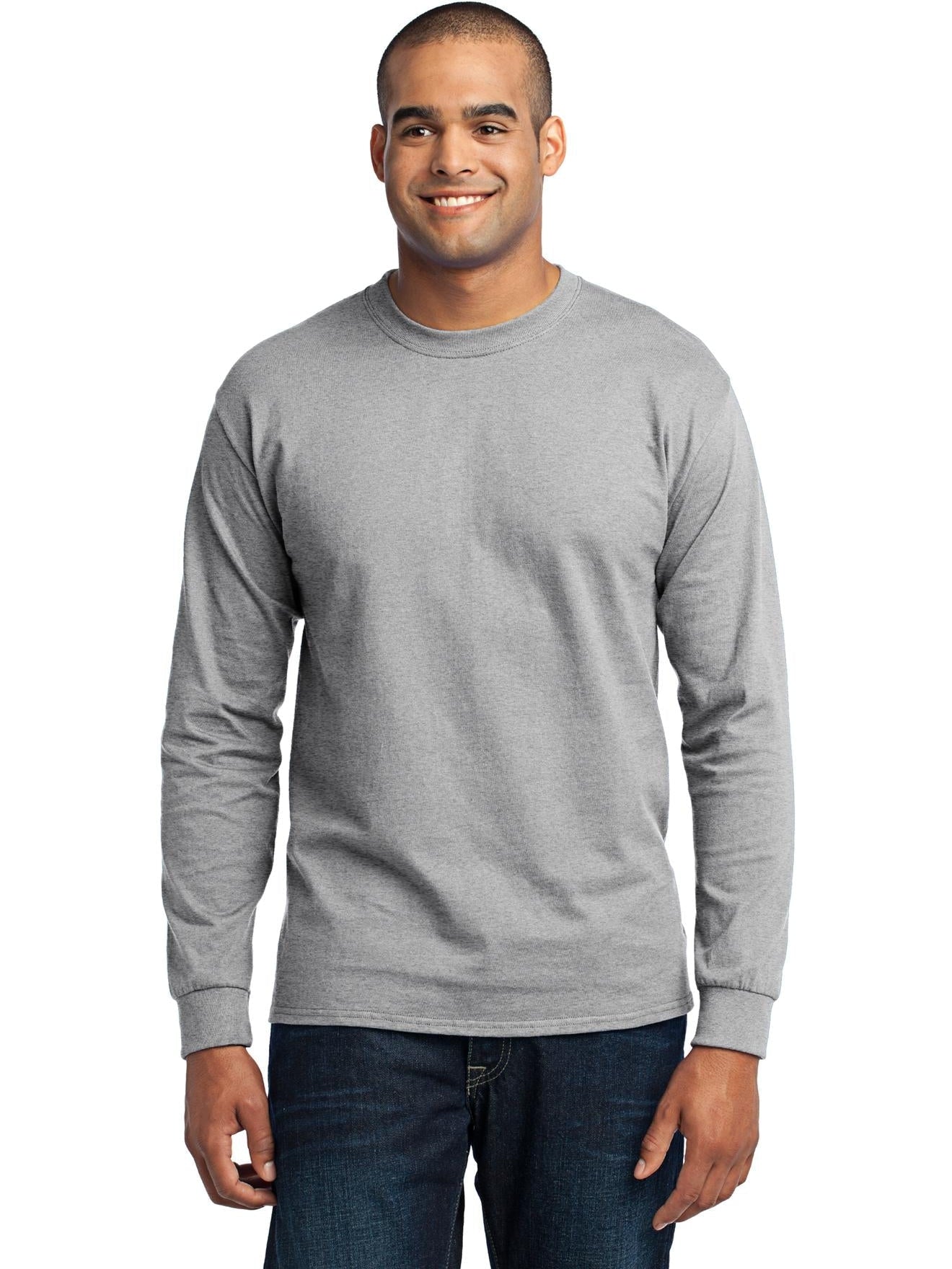 no-logo Port & Company Long Sleeve Core Blend Tee-Regular-Port & Company-Thread Logic