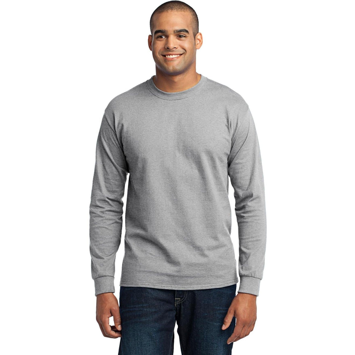 no-logo Port & Company Long Sleeve Core Blend Tee-Regular-Port & Company-Thread Logic
