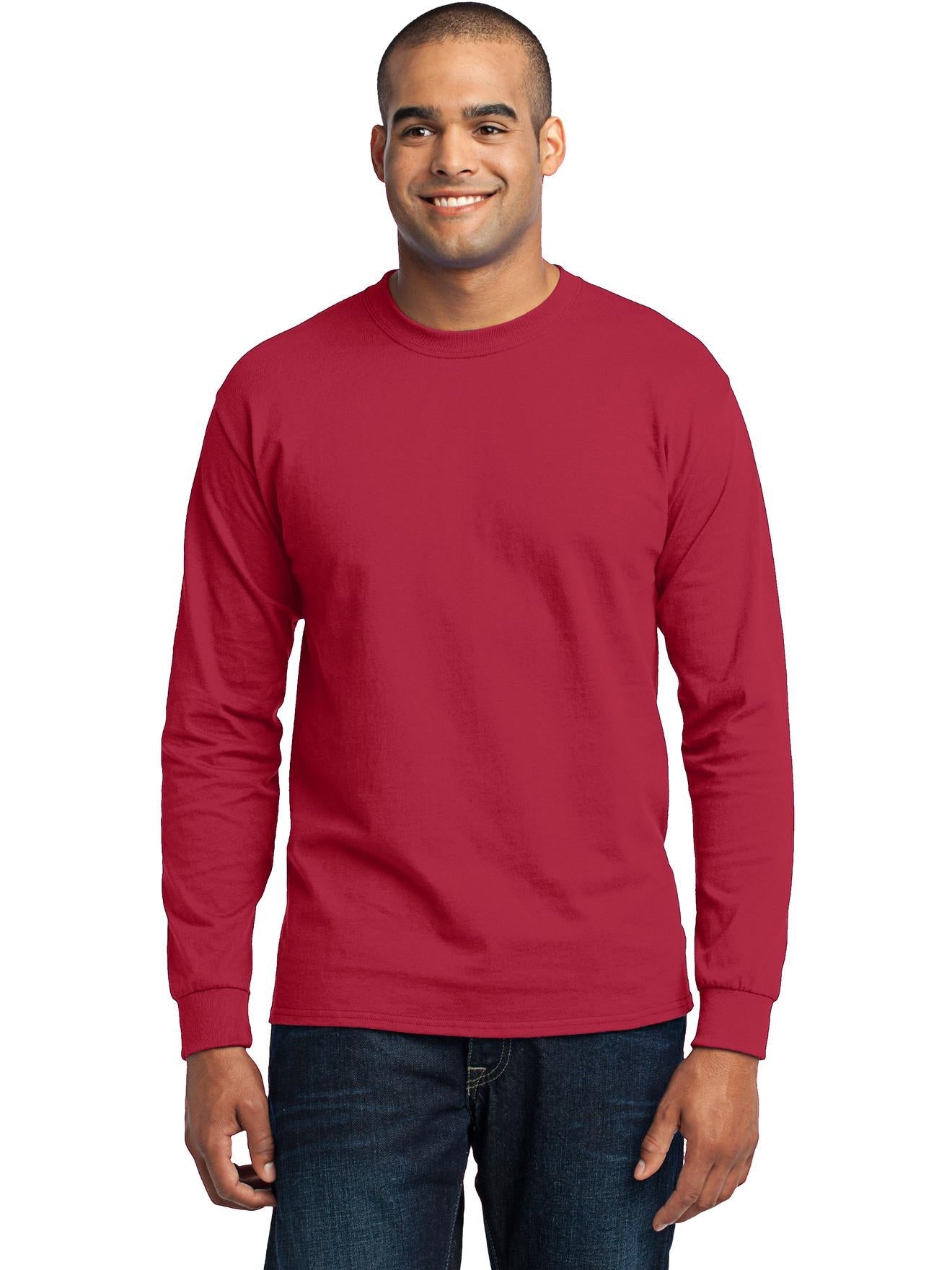 no-logo Port & Company Long Sleeve Core Blend Tee-Regular-Port & Company-Thread Logic