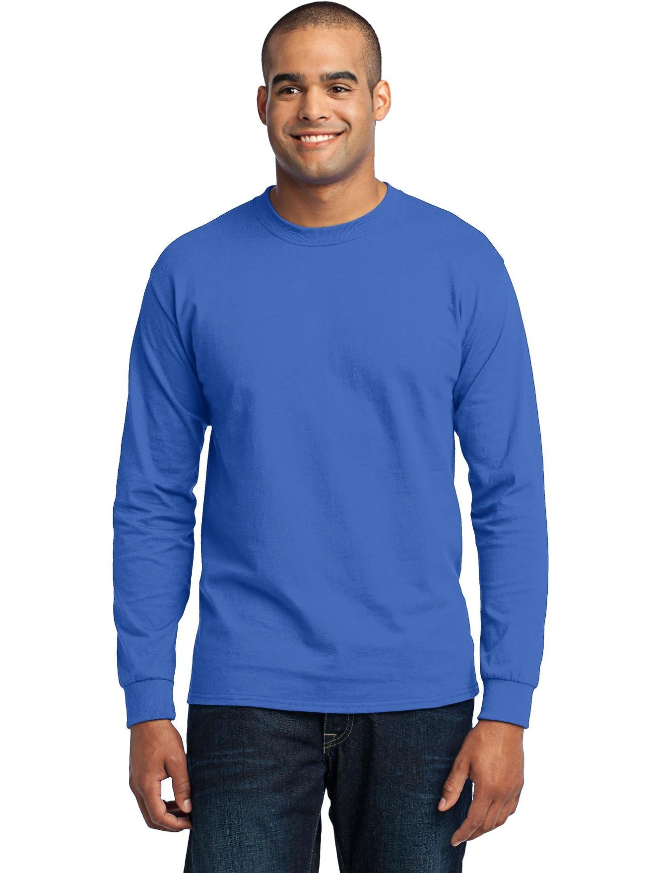 no-logo Port & Company Long Sleeve Core Blend Tee-Regular-Port & Company-Thread Logic