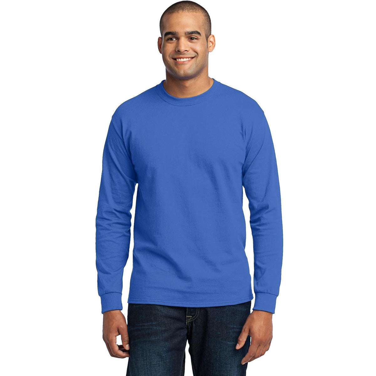 no-logo Port & Company Long Sleeve Core Blend Tee-Regular-Port & Company-Thread Logic