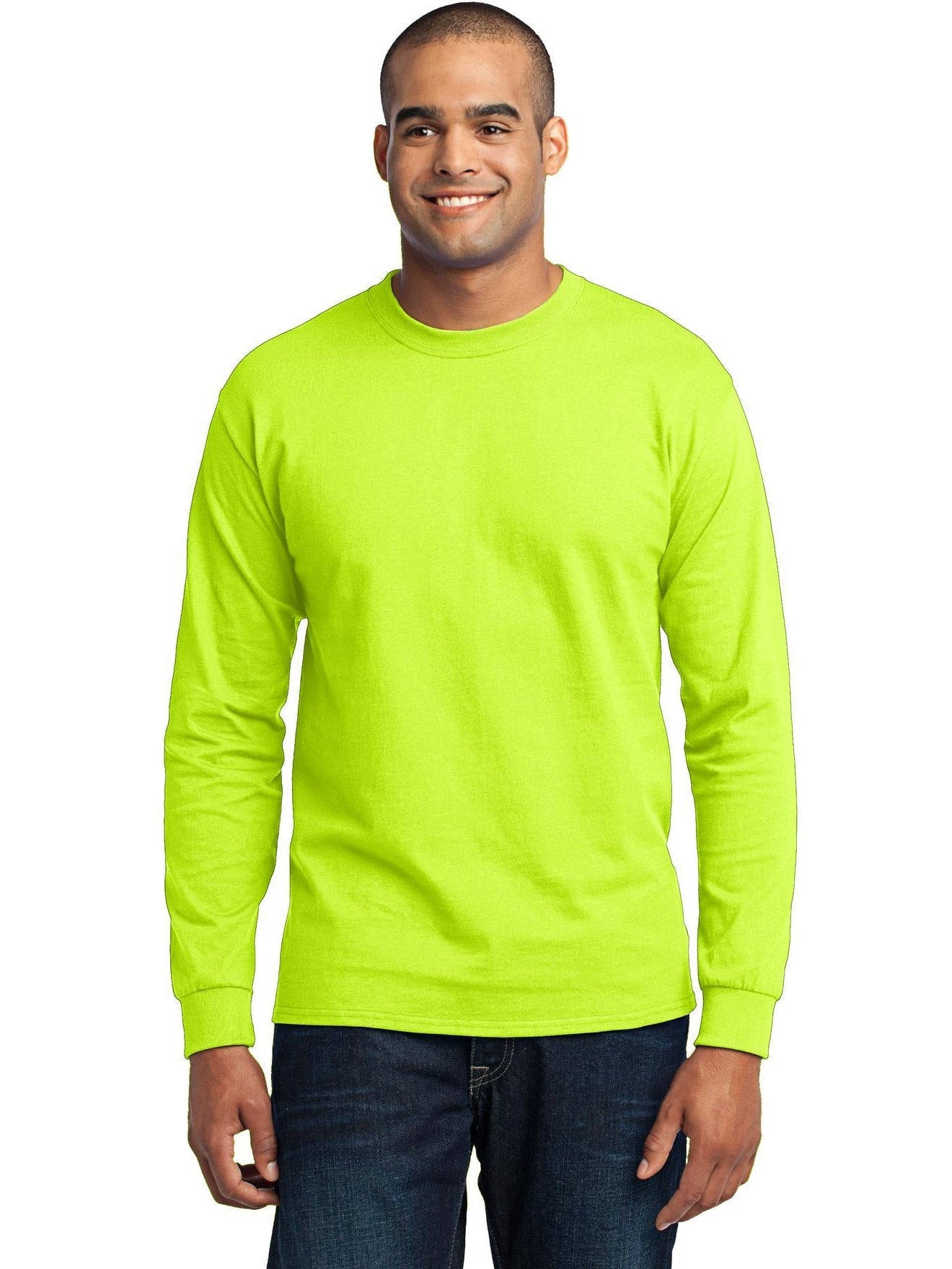 no-logo Port & Company Long Sleeve Core Blend Tee-Regular-Port & Company-Thread Logic