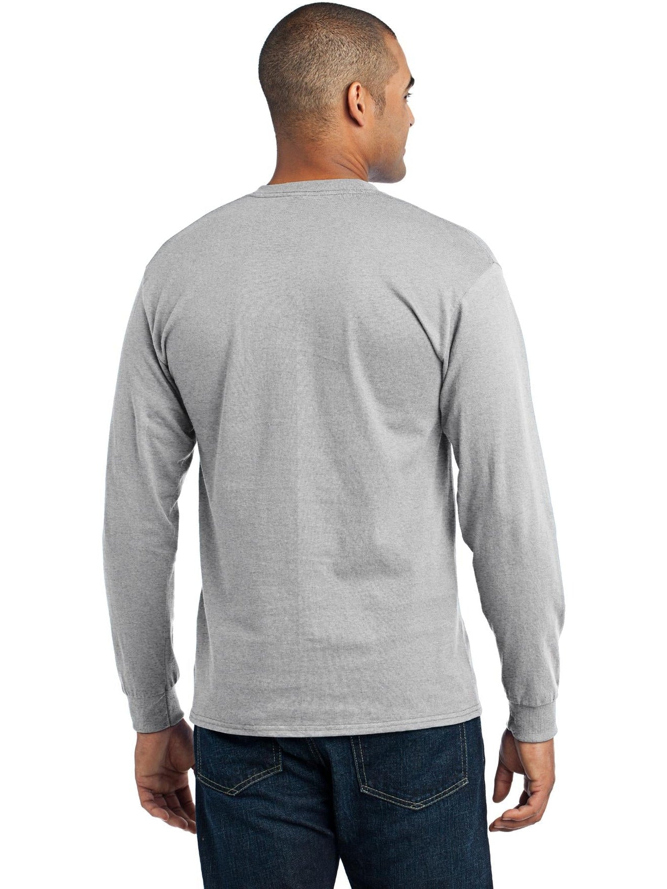 no-logo Port & Company Long Sleeve Core Blend Tee-Regular-Port & Company-Thread Logic