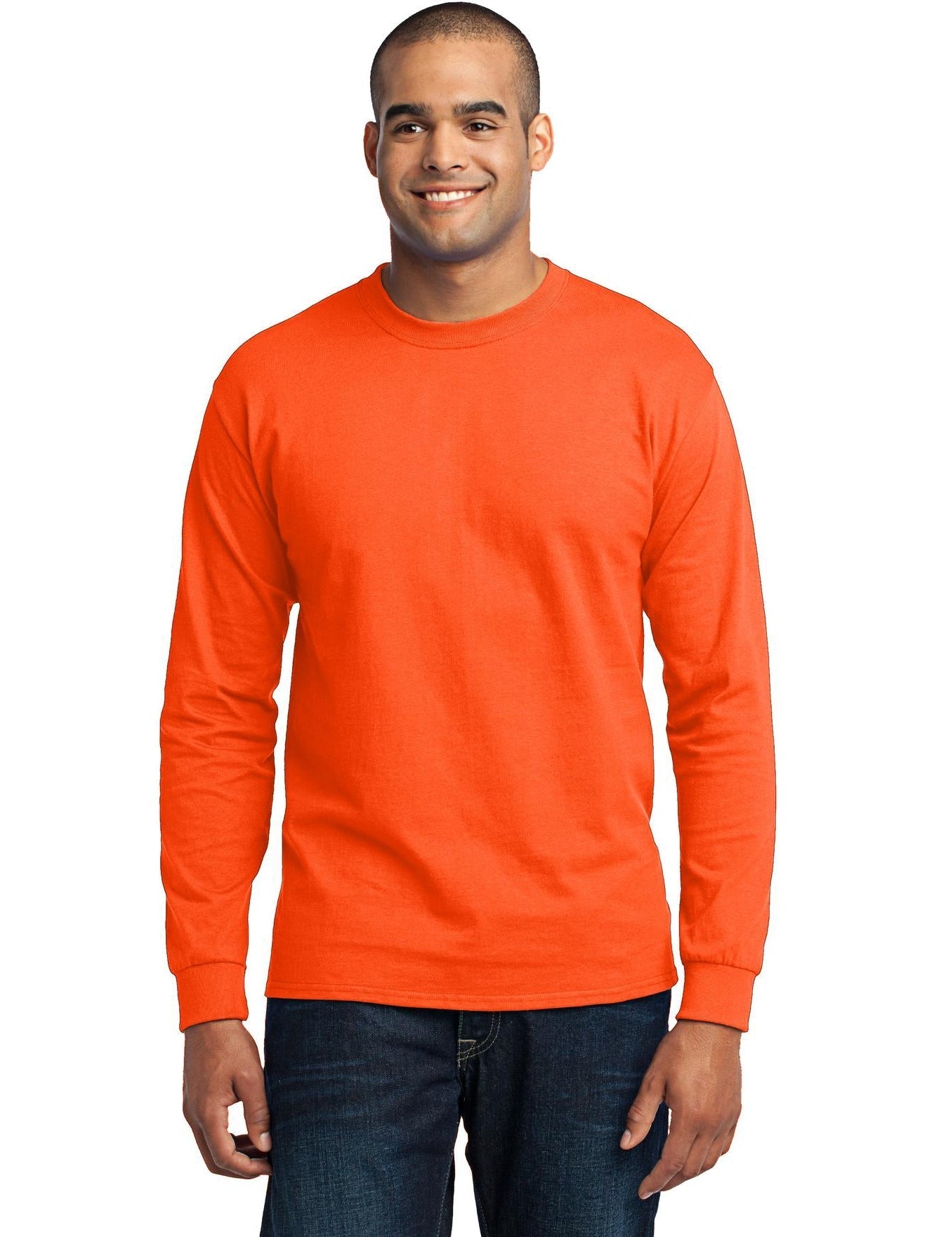 no-logo Port & Company Long Sleeve Core Blend Tee-Regular-Port & Company-Thread Logic