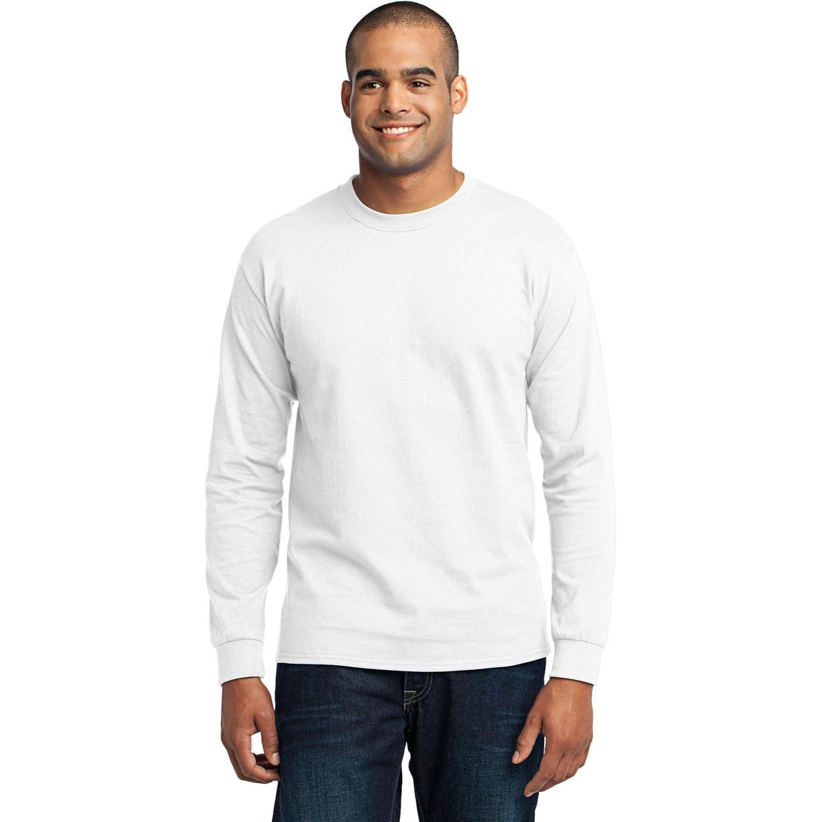 no-logo Port & Company Long Sleeve Core Blend Tee-Regular-Port & Company-Thread Logic
