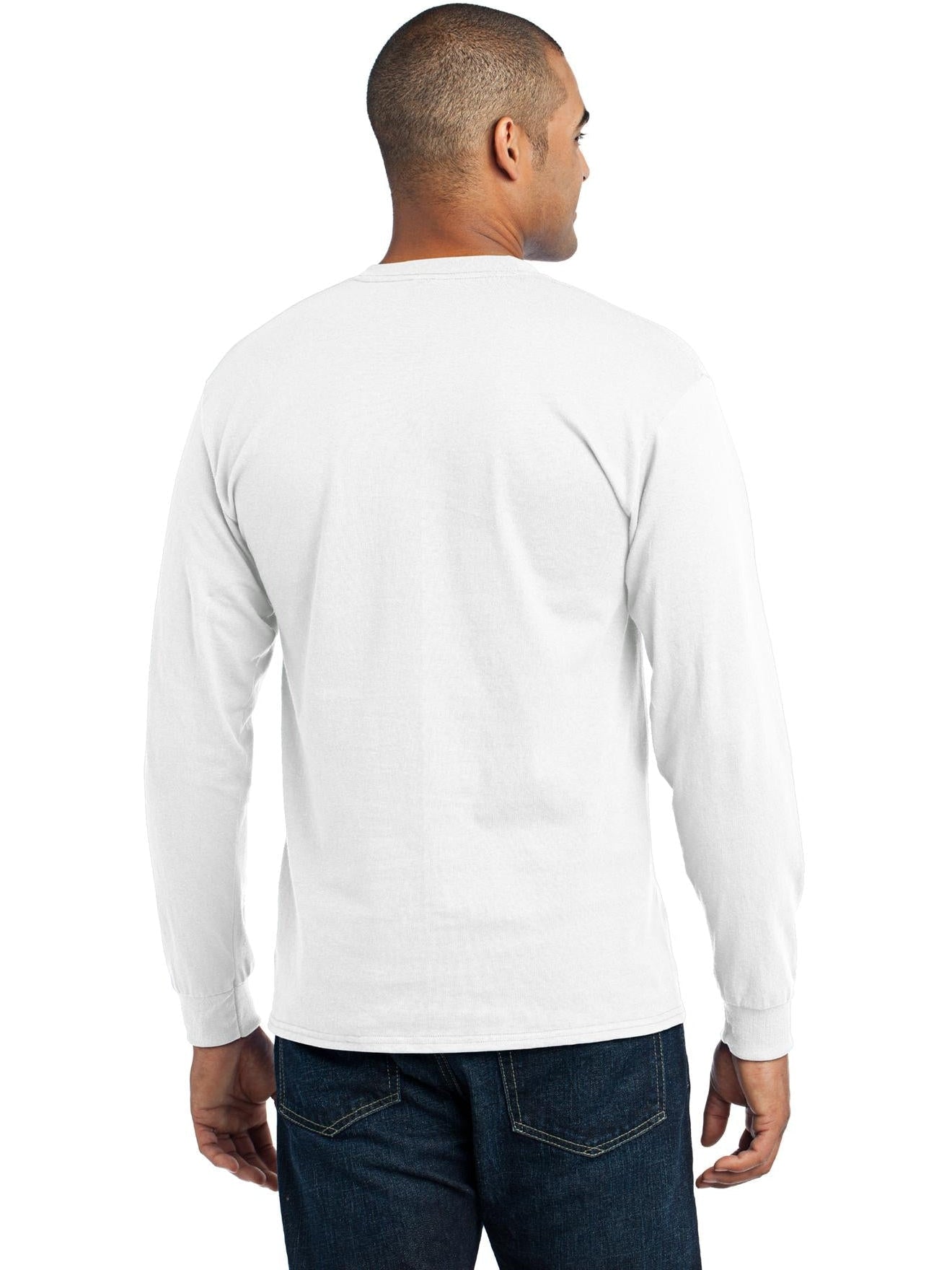 no-logo Port & Company Long Sleeve Core Blend Tee-Regular-Port & Company-Thread Logic
