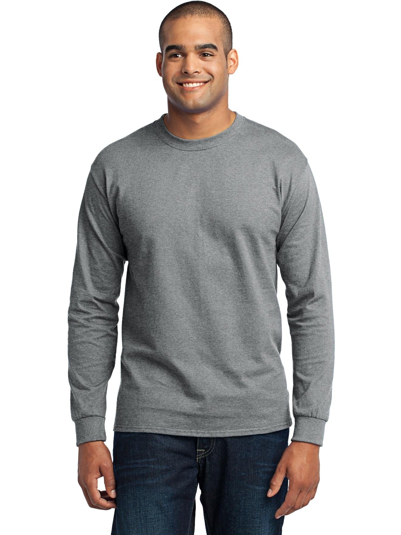 no-logo Port & Company Long Sleeve Core Blend Tee-Regular-Port & Company-Thread Logic