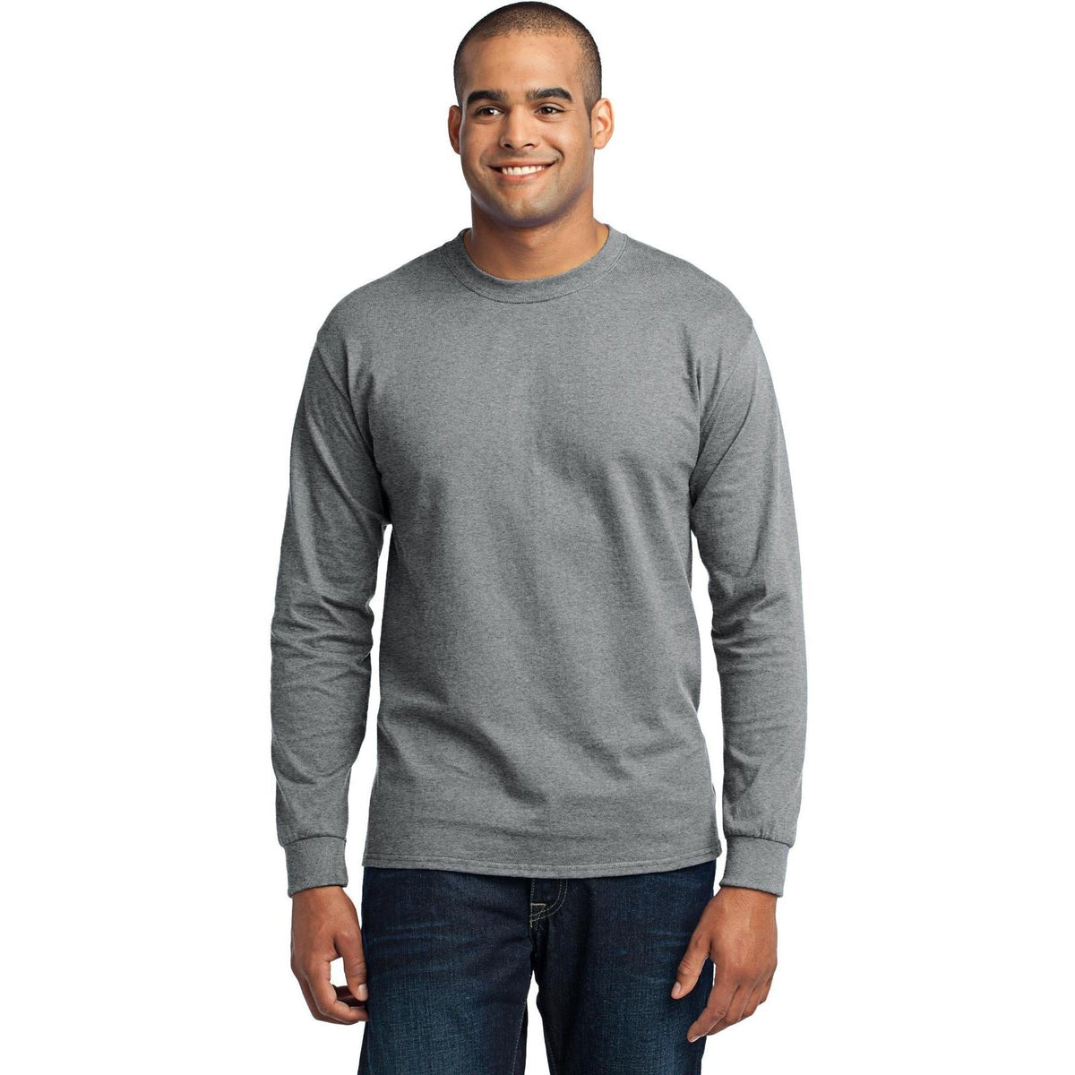 no-logo Port & Company Long Sleeve Core Blend Tee-Regular-Port & Company-Thread Logic