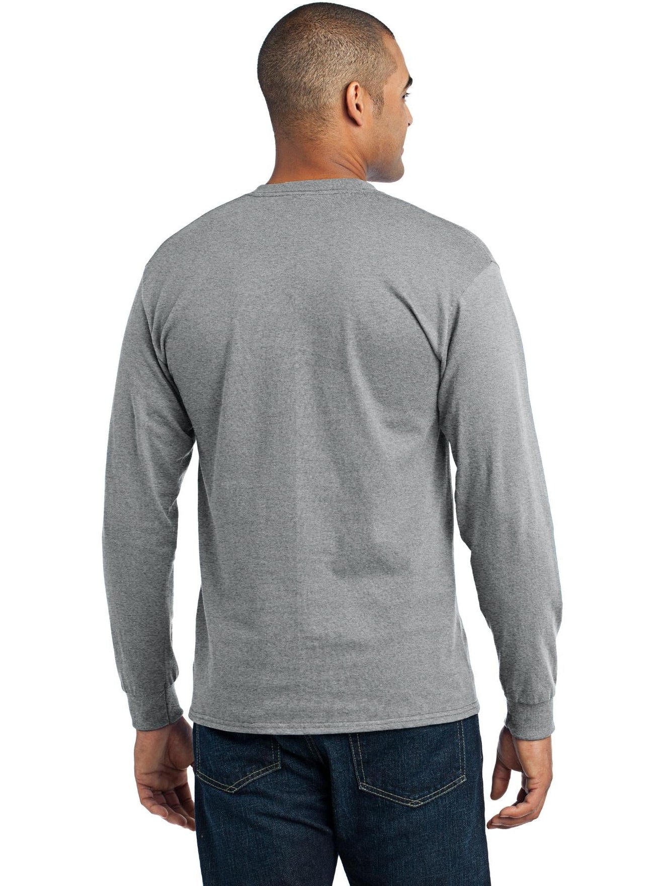 no-logo Port & Company Long Sleeve Core Blend Tee-Regular-Port & Company-Thread Logic