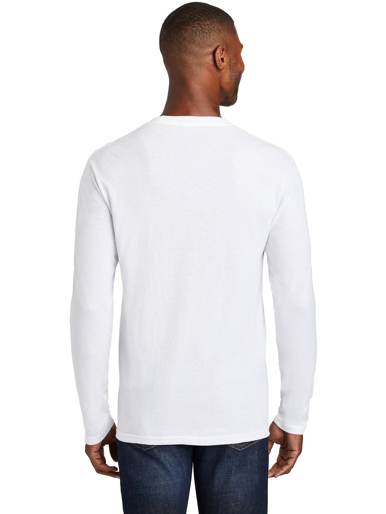 no-logo Port & Company Long Sleeve Fan Favorite Blend Tee-Regular-Port & Company-Thread Logic