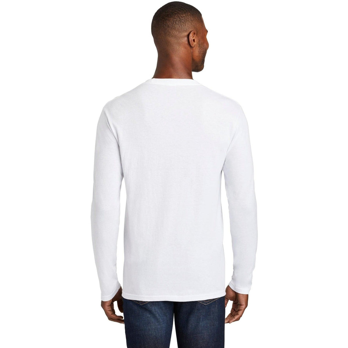 no-logo Port & Company Long Sleeve Fan Favorite Blend Tee-Regular-Port & Company-Thread Logic