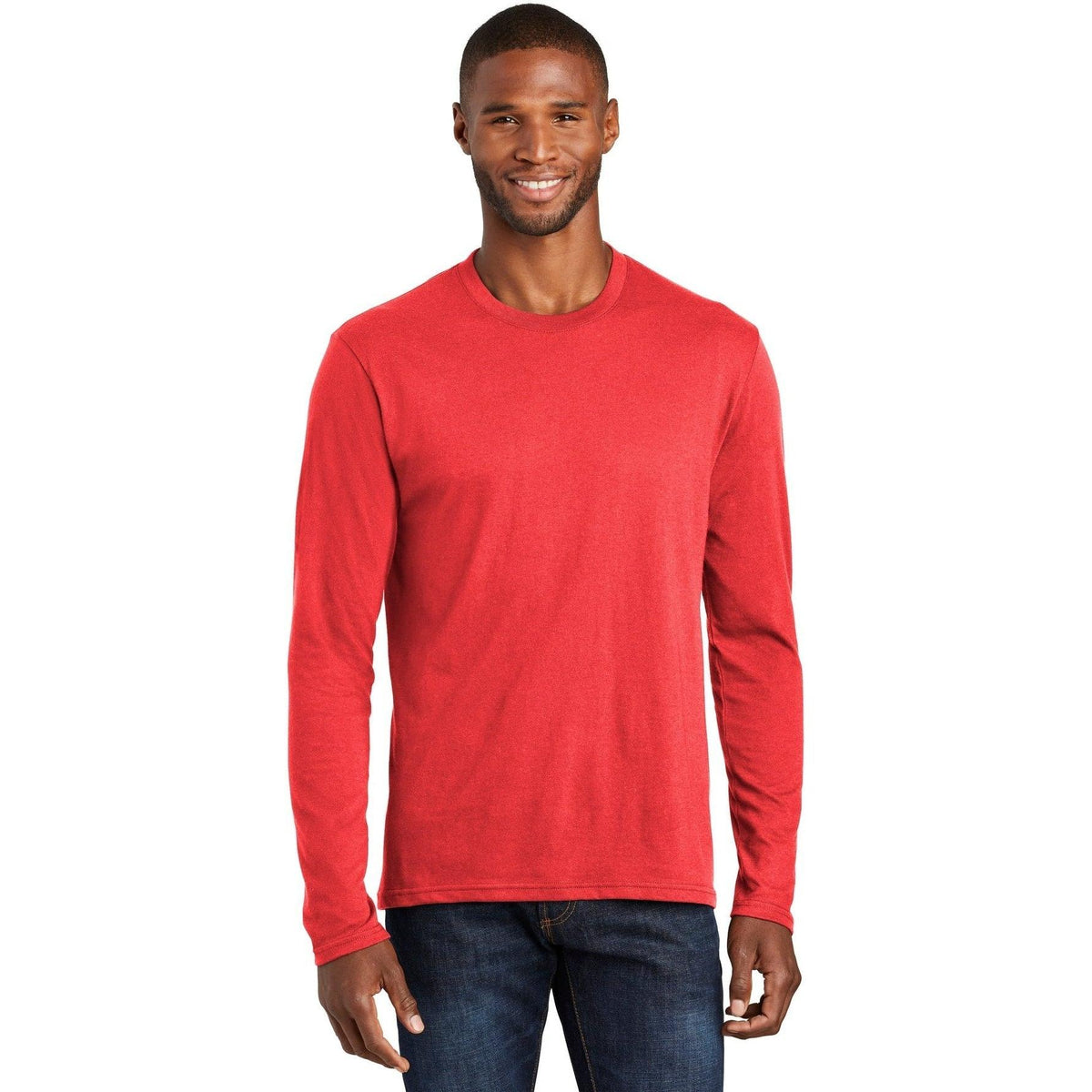 no-logo Port & Company Long Sleeve Fan Favorite Blend Tee-Regular-Port & Company-Thread Logic
