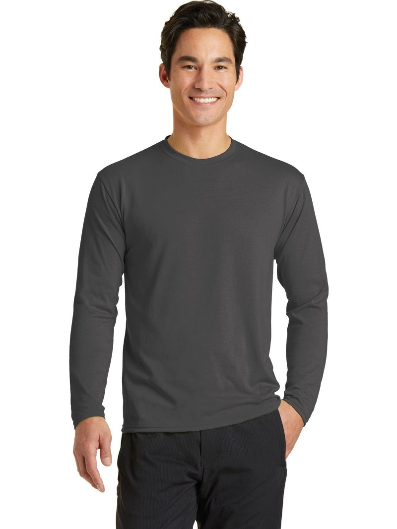 no-logo Port & Company Long Sleeve Performance Blend Tee-Regular-Port & Company-Thread Logic