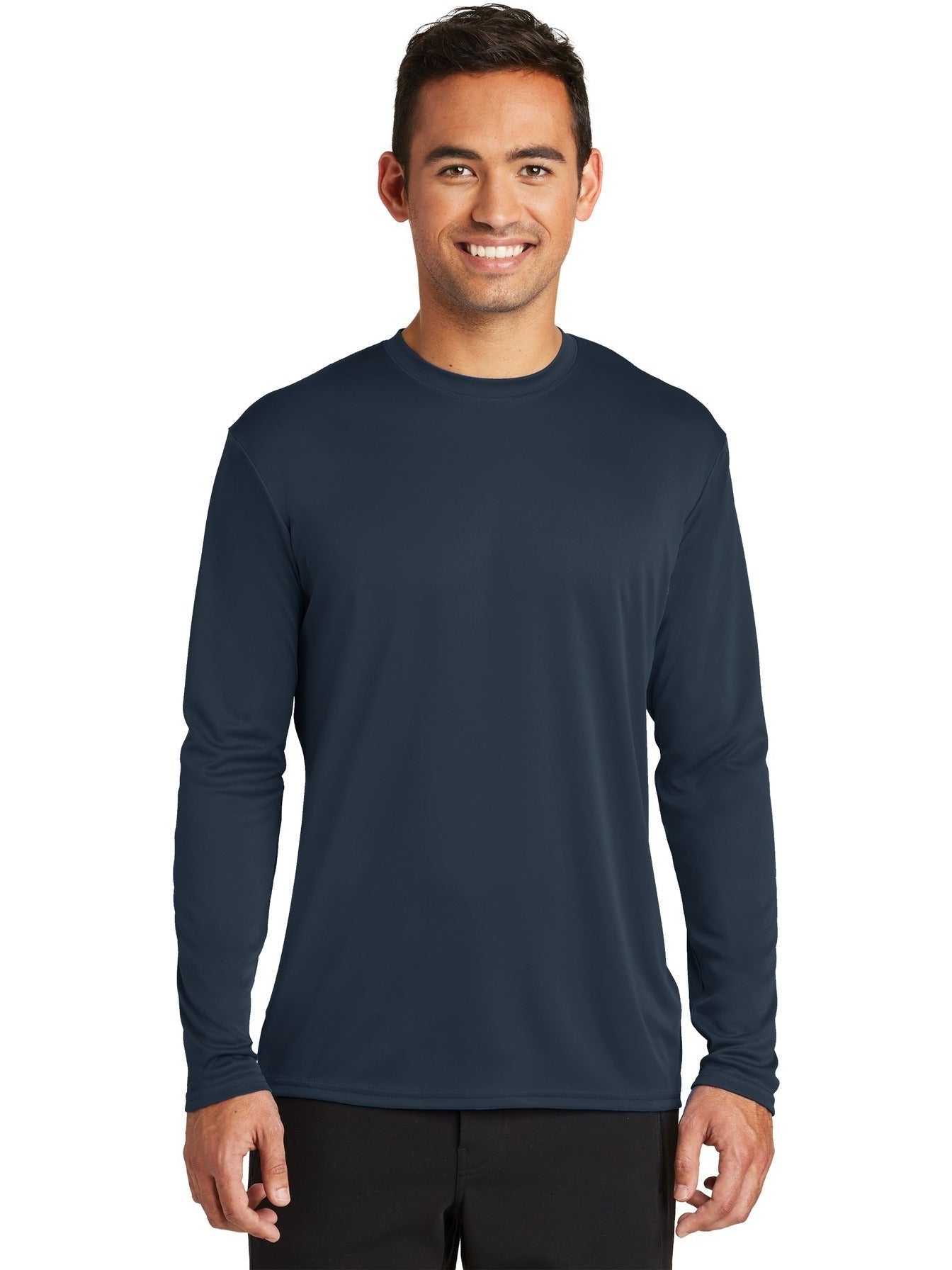 no-logo Port & Company Long Sleeve Performance Tee-Regular-Port & Company-Thread Logic