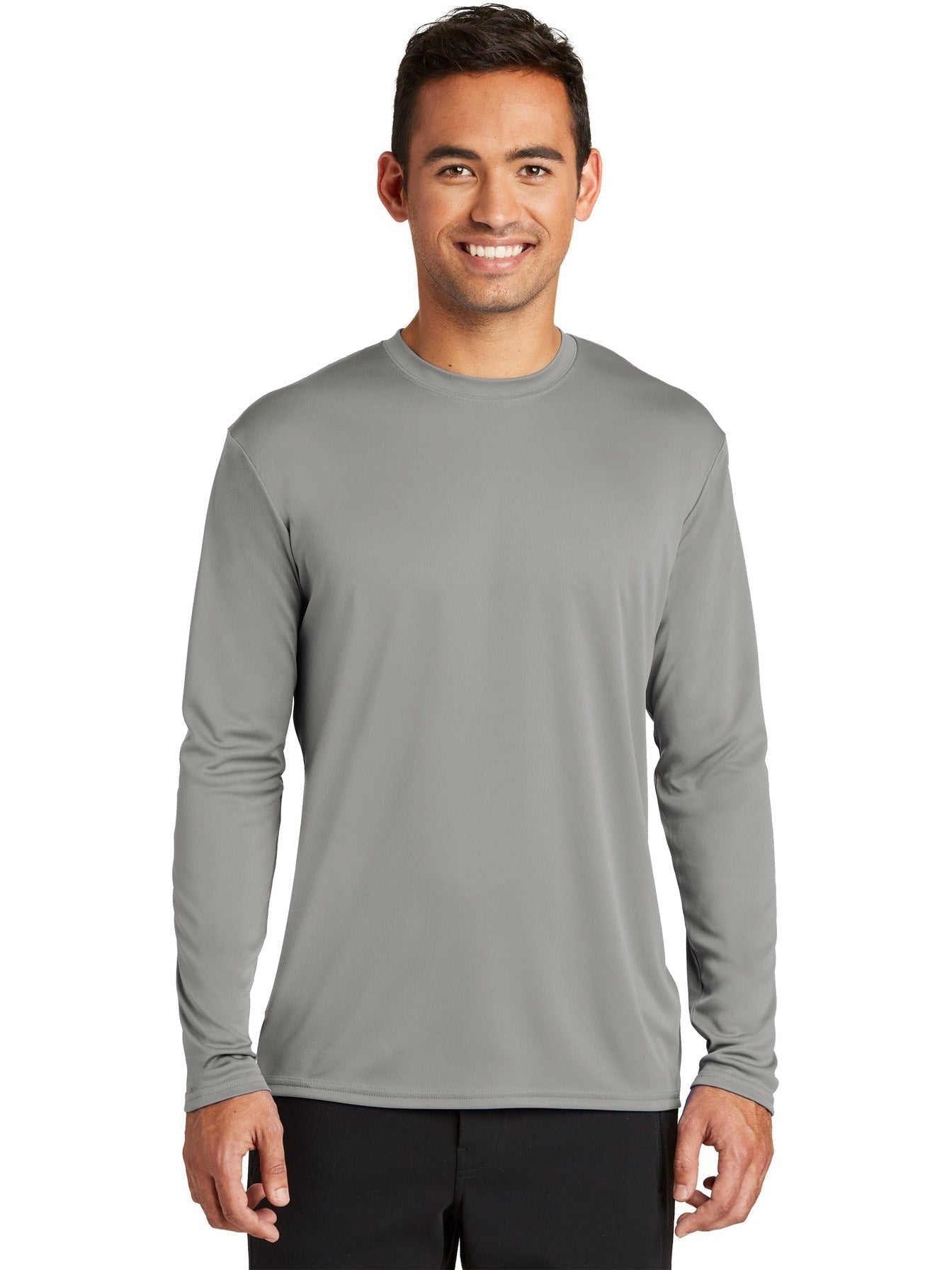 no-logo Port & Company Long Sleeve Performance Tee-Regular-Port & Company-Thread Logic