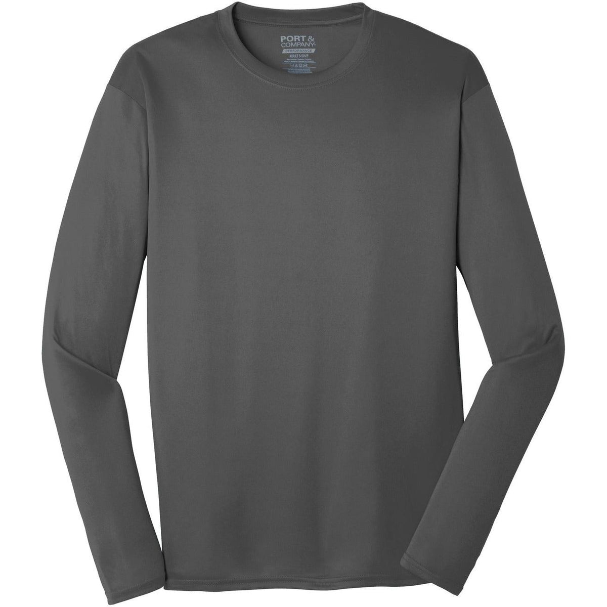 no-logo Port & Company Long Sleeve Performance Tee