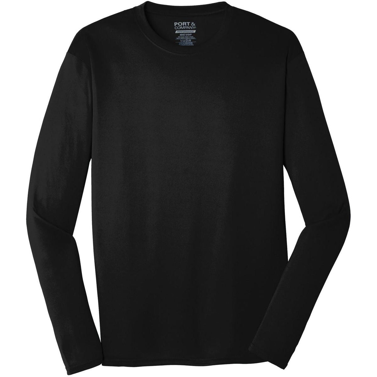 no-logo Port & Company Long Sleeve Performance Tee
