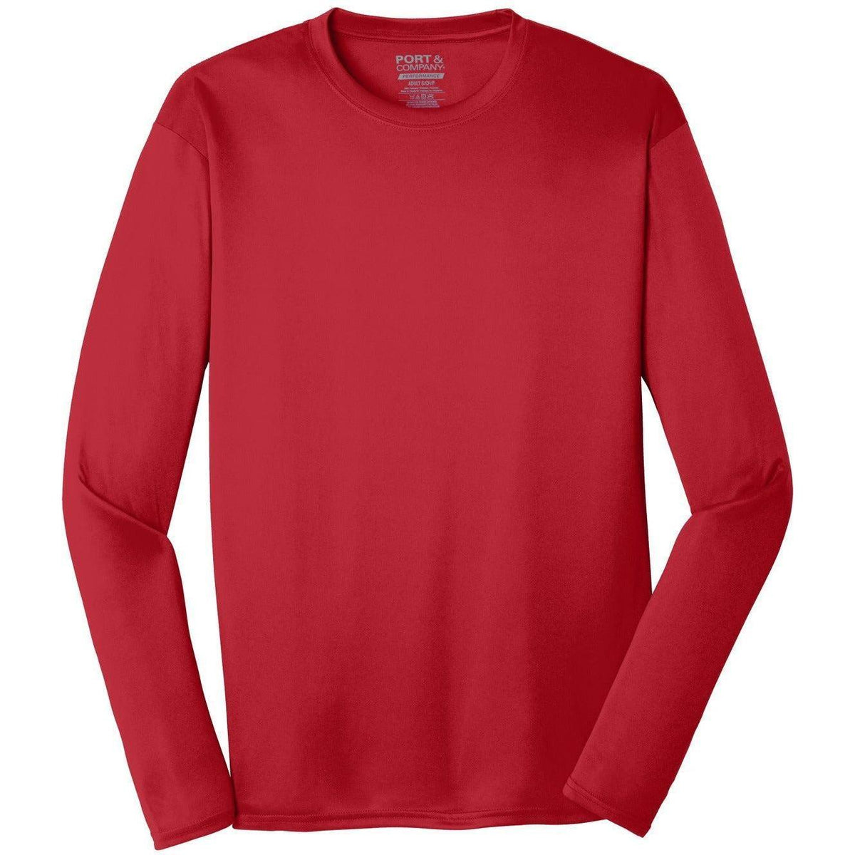 no-logo Port & Company Long Sleeve Performance Tee