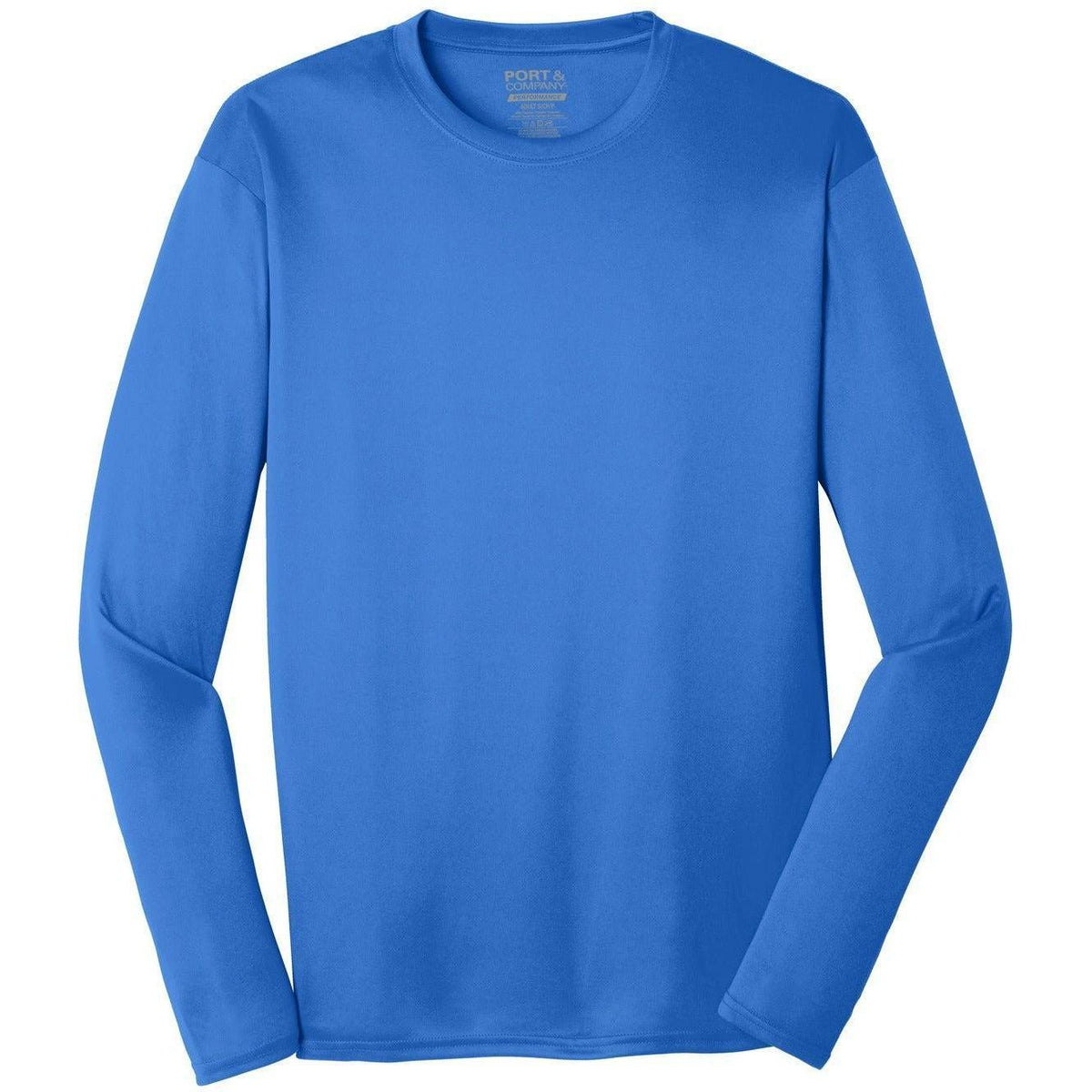 no-logo Port & Company Long Sleeve Performance Tee