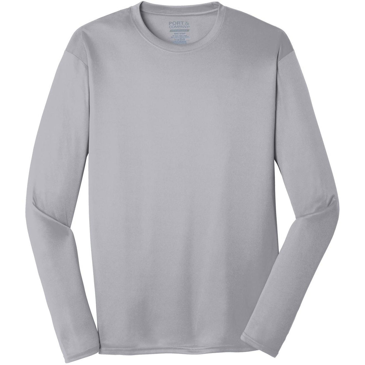 no-logo Port & Company Long Sleeve Performance Tee