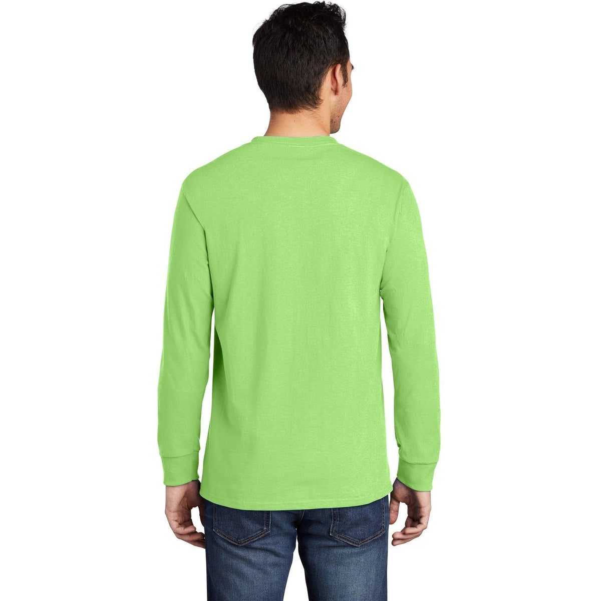 no-logo Port & Company Long Sleeve T-Shirt with Pocket-Regular-Port & Company-Thread Logic