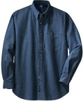 Port & Company Long Sleeve Value Denim Shirt-Regular-Port & Company-Ink Blue-S-Thread Logic