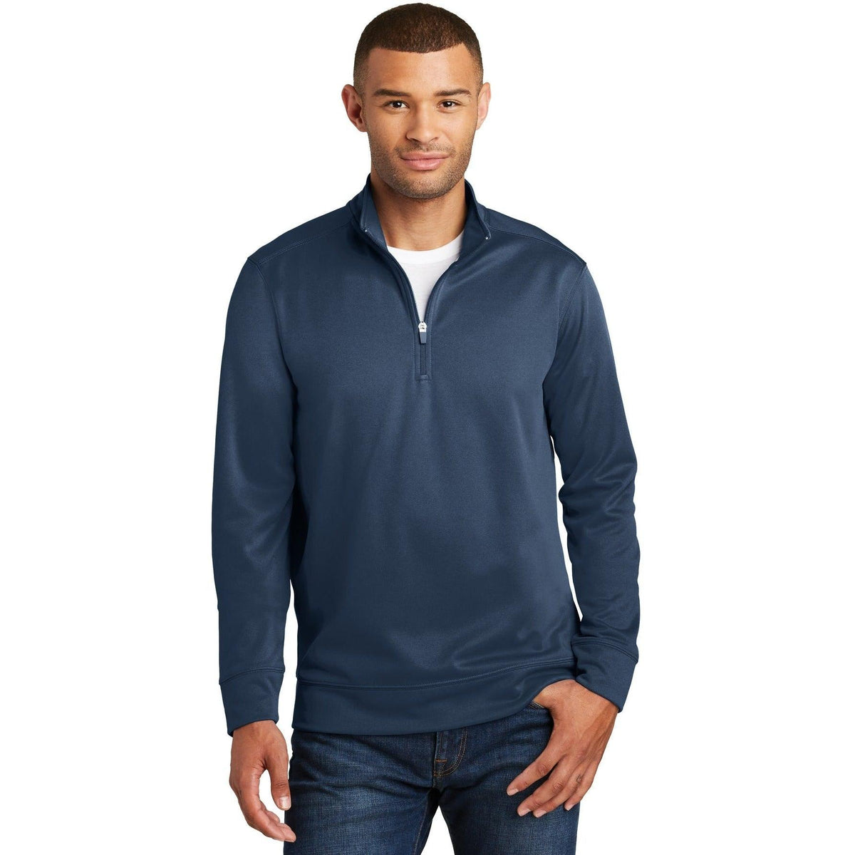 no-logo Port & Company Performance Fleece 1/4-Zip Pullover Sweatshirt-Regular-Port & Company-Thread Logic