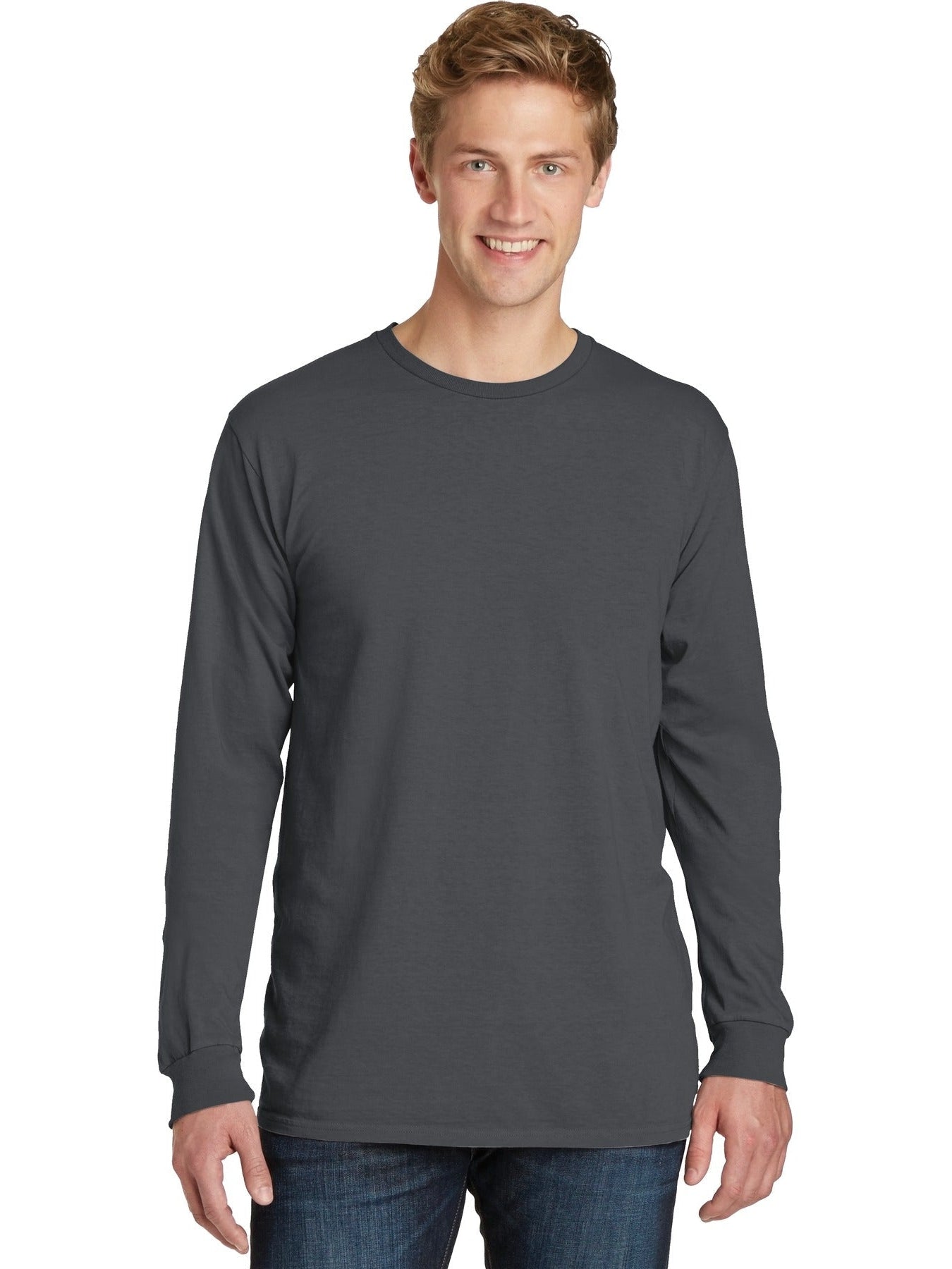 no-logo Port & Company Pigment-Dyed Long Sleeve Tee-Regular-Port & Company-Thread Logic
