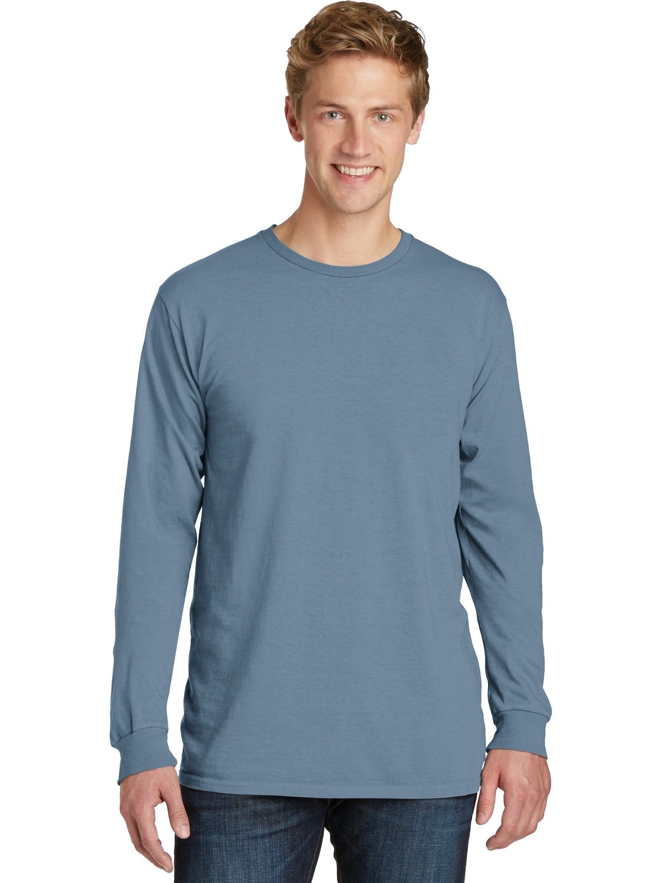 no-logo Port & Company Pigment-Dyed Long Sleeve Tee-Regular-Port & Company-Thread Logic