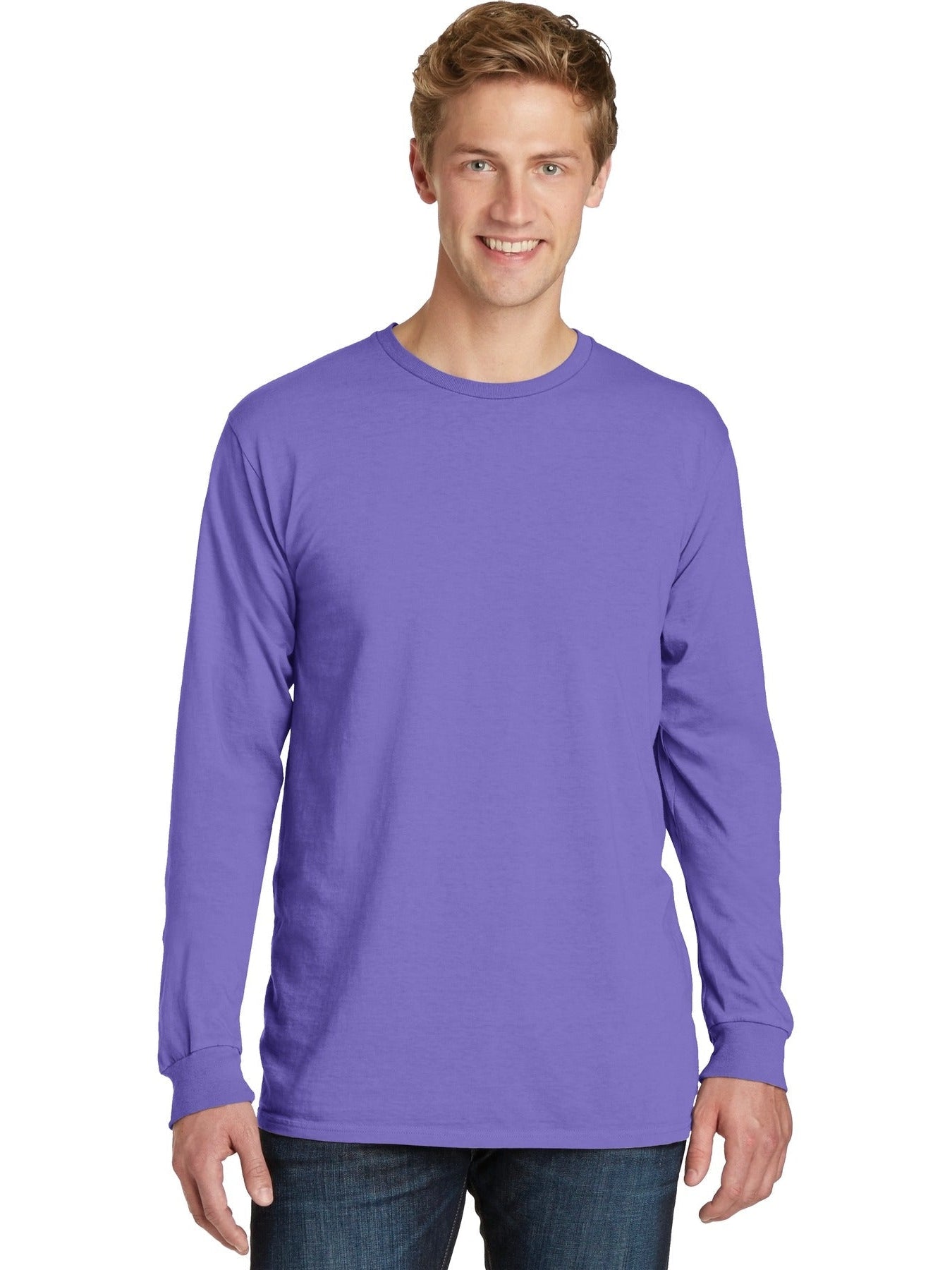 no-logo Port & Company Pigment-Dyed Long Sleeve Tee-Regular-Port & Company-Thread Logic
