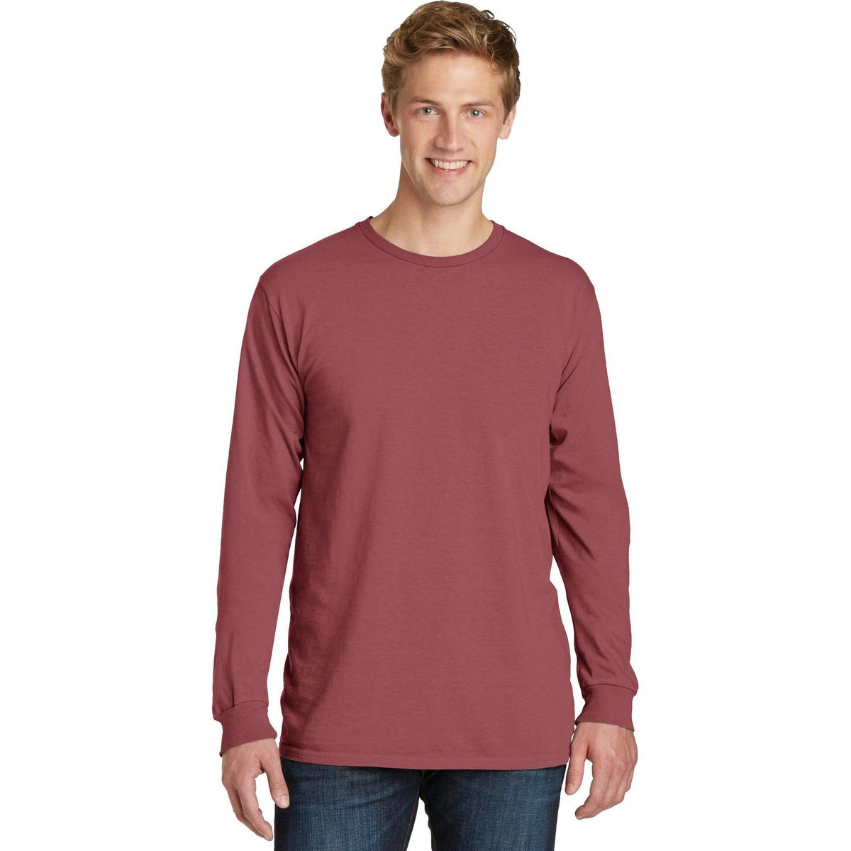 no-logo Port & Company Pigment-Dyed Long Sleeve Tee-Regular-Port & Company-Thread Logic