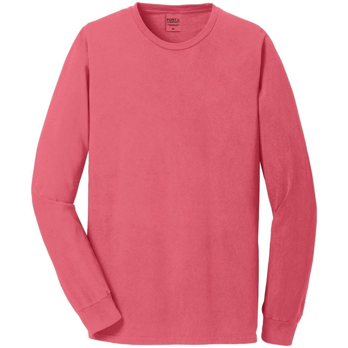 no-logo Port & Company Pigment-Dyed Long Sleeve Tee-Regular-Port & Company-Fruit Punch-S-Thread Logic
