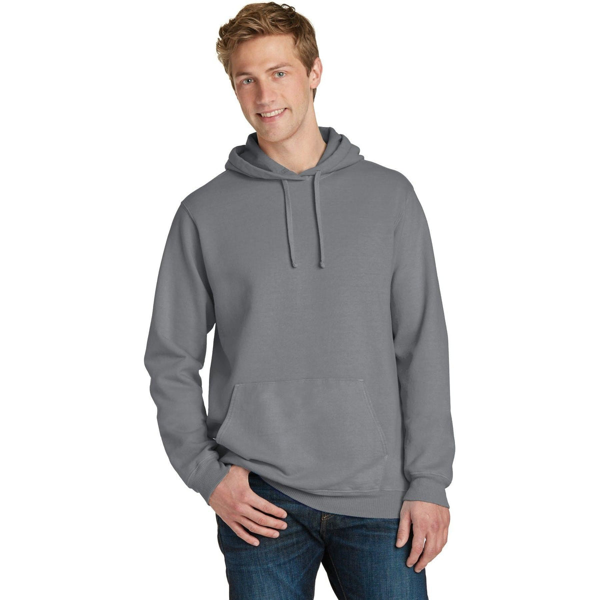 no-logo Port & Company Pigment-Dyed Pullover Hooded Sweatshirt-Hoodies-Port & Company-Thread Logic