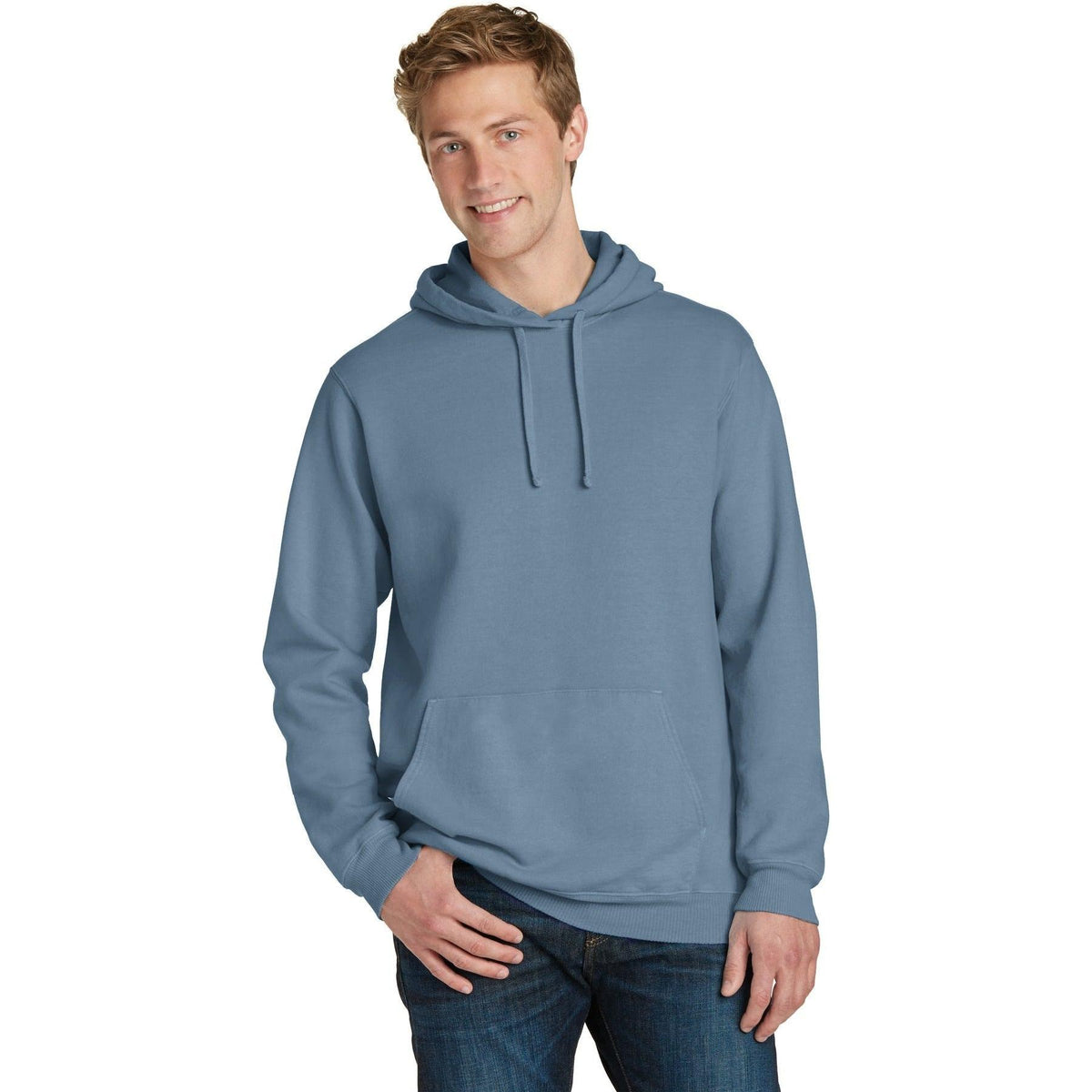 no-logo Port & Company Pigment-Dyed Pullover Hooded Sweatshirt-Hoodies-Port & Company-Thread Logic