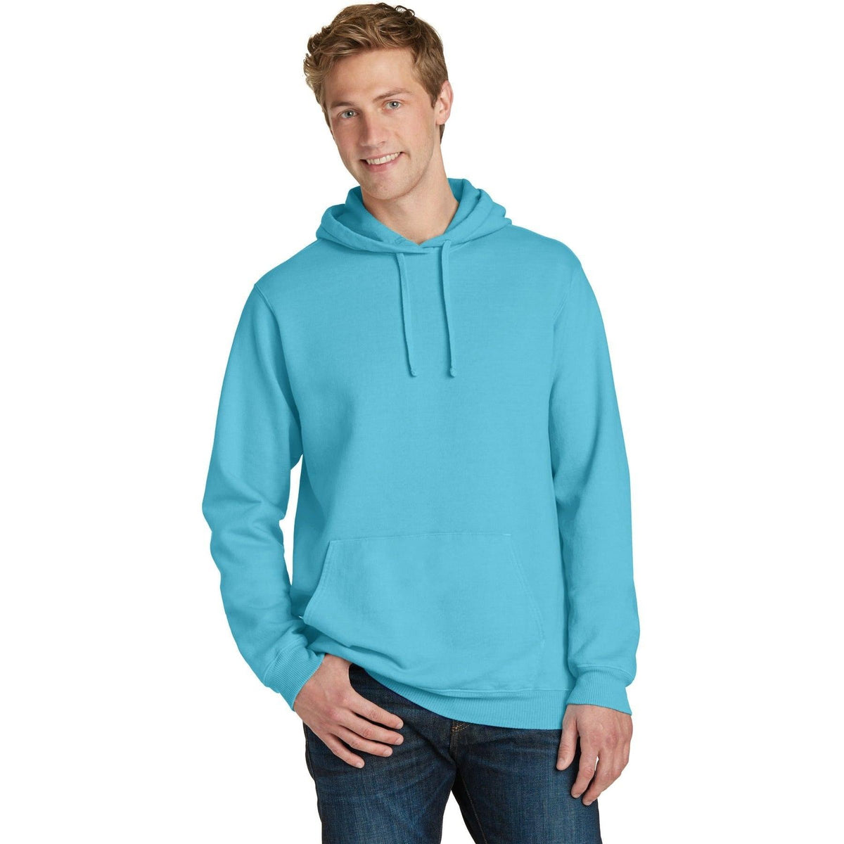 no-logo Port & Company Pigment-Dyed Pullover Hooded Sweatshirt-Hoodies-Port & Company-Thread Logic