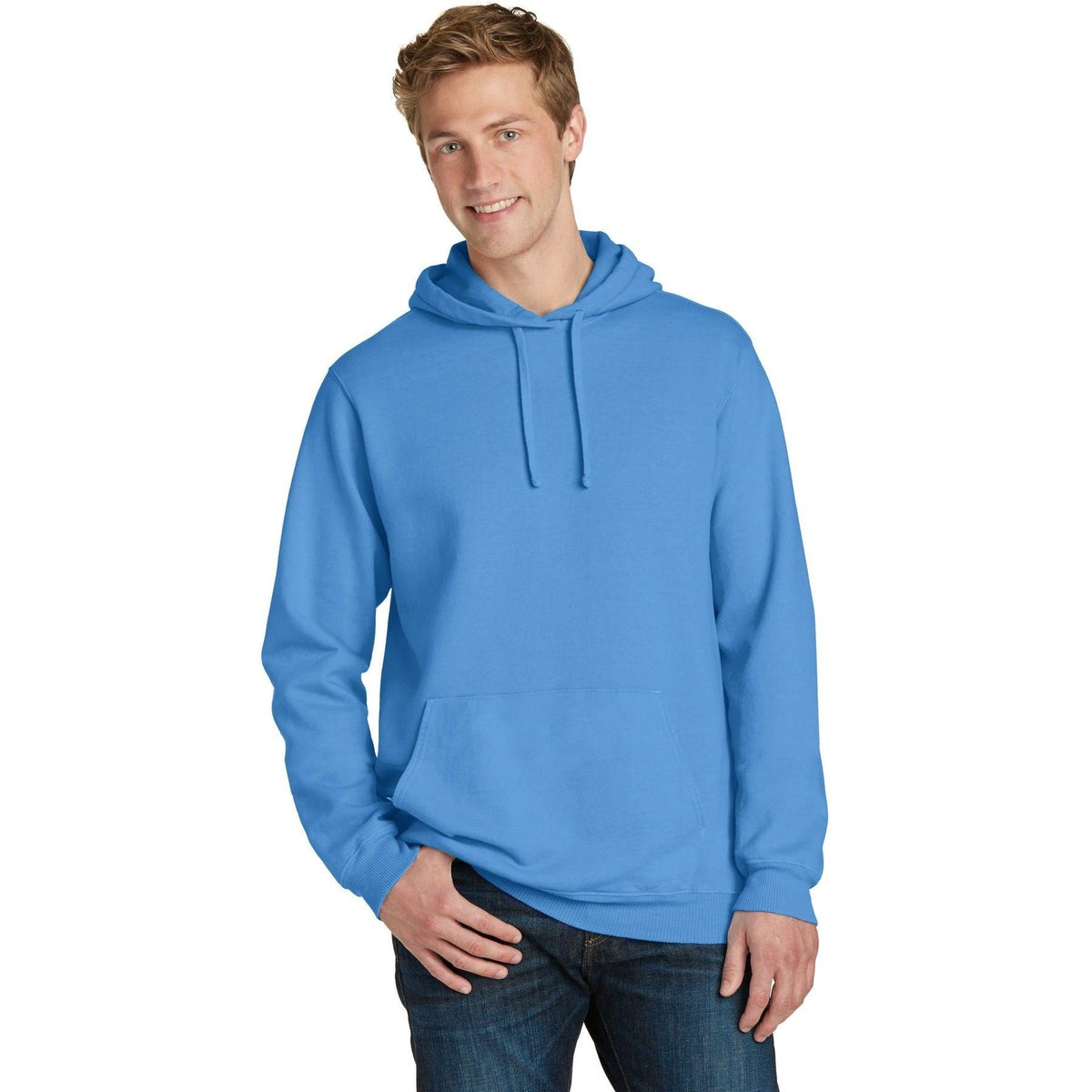 no-logo Port & Company Pigment-Dyed Pullover Hooded Sweatshirt-Hoodies-Port & Company-Thread Logic