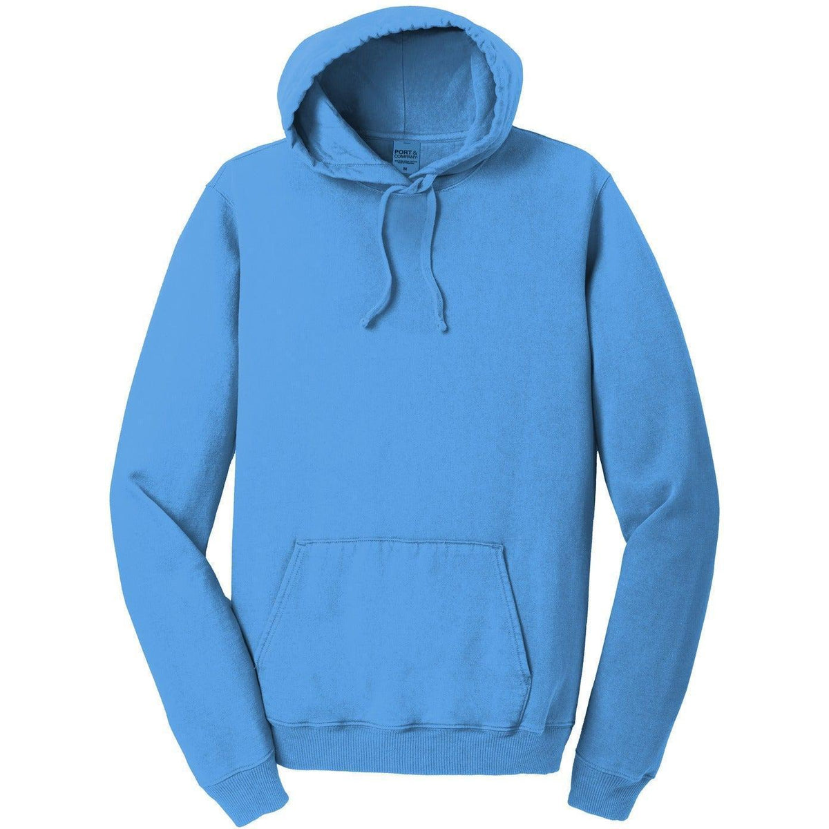 logo-left Port & Company Pigment-Dyed Pullover Hooded Sweatshirt-Hoodies-Port & Company-Blue Moon-S-Thread Logic