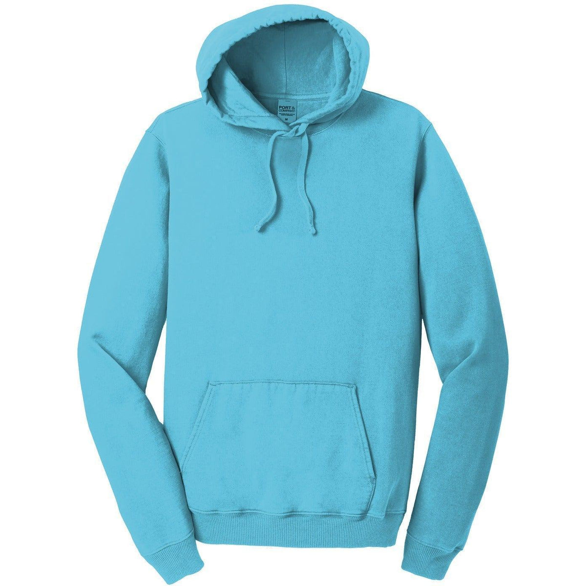 logo-left Port & Company Pigment-Dyed Pullover Hooded Sweatshirt-Hoodies-Port & Company-Tidal Wave-S-Thread Logic