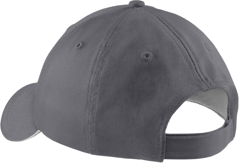 no-logo Port & Company Sandwich Bill Cap-Regular-Port & Company-Thread Logic no-logo