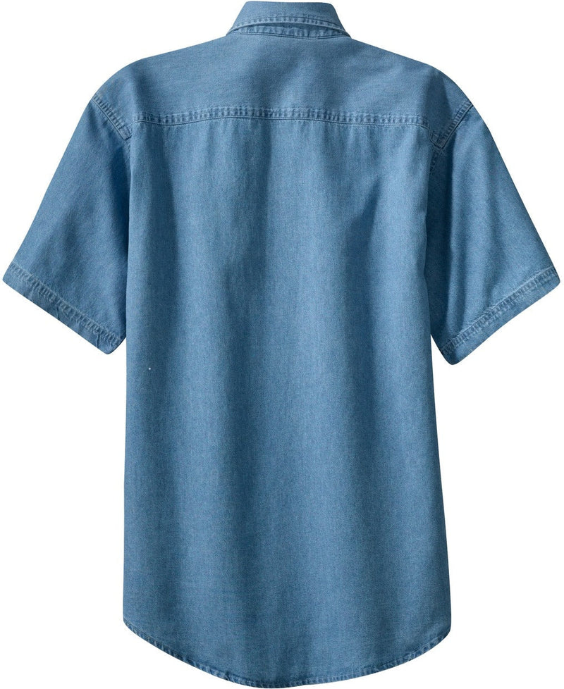 no-logo Port & Company Short Sleeve Value Denim Shirt-Regular-Port & Company-Thread Logic