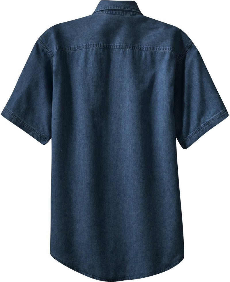 no-logo Port & Company Short Sleeve Value Denim Shirt-Regular-Port & Company-Thread Logic