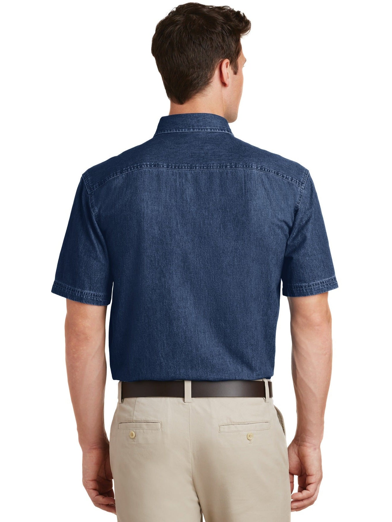 no-logo Port & Company Short Sleeve Value Denim Shirt-Regular-Port & Company-Thread Logic