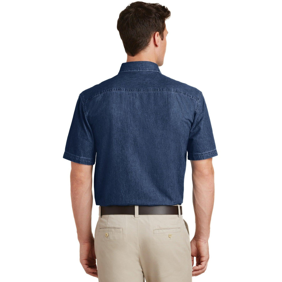 no-logo Port & Company Short Sleeve Value Denim Shirt-Regular-Port & Company-Thread Logic