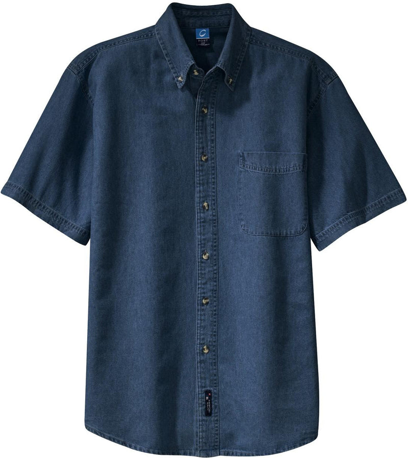 Port & Company Short Sleeve Value Denim Shirt-Regular-Port & Company-Ink Blue-S-Thread Logic